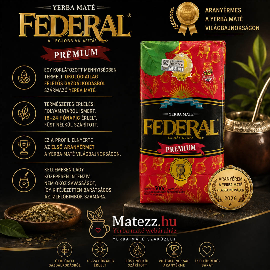 Federal Premium Yerba Maté Tea 500g (klasszikus, lágy, kiegyensúlyozott) - Image 2