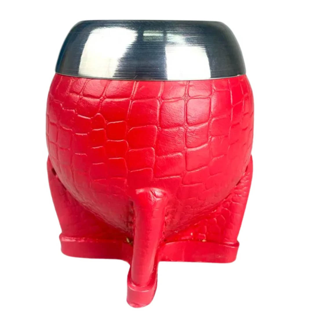 Martin Fierro Torpedo Deluxe Maté Tök (rozsdamentes acél, bőrborítású, vörös)