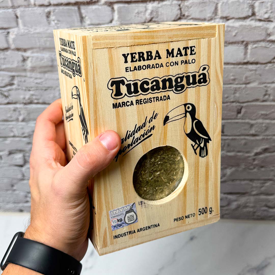 Tucangua Premium En Caja Madera Maté Tea 500g (különleges fa dobozban, prémium natúr argentin) - Image 2