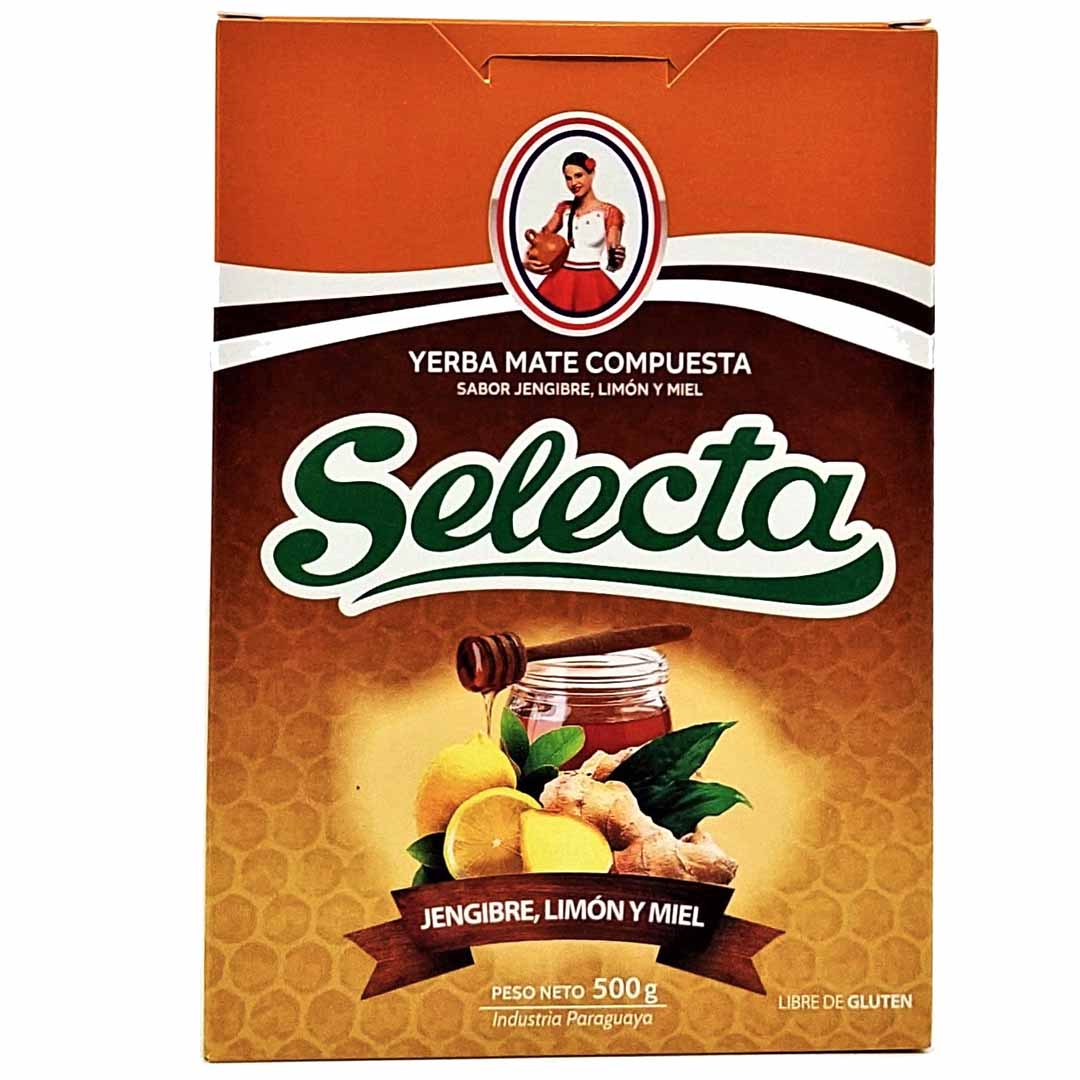 Selecta Ginger, Lemon & Honey Maté Tea 500g (gyömbér, citrom és méz, paraguay-i füstös)