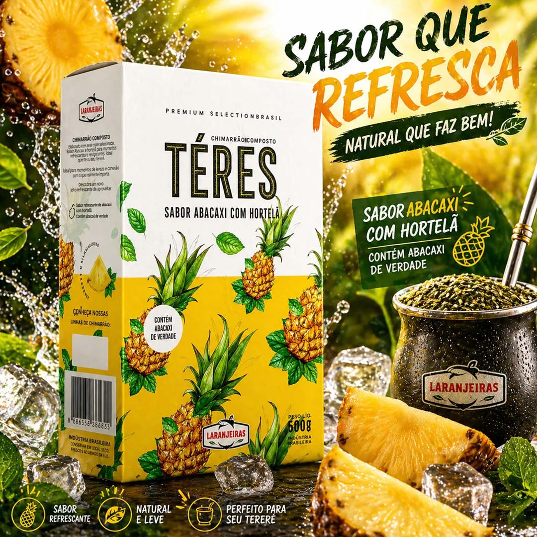 Laranjeiras Tereré Pineapple Mint Yerba Maté Tea 500g (ananászos, mentás, tereréhez) - Image 3