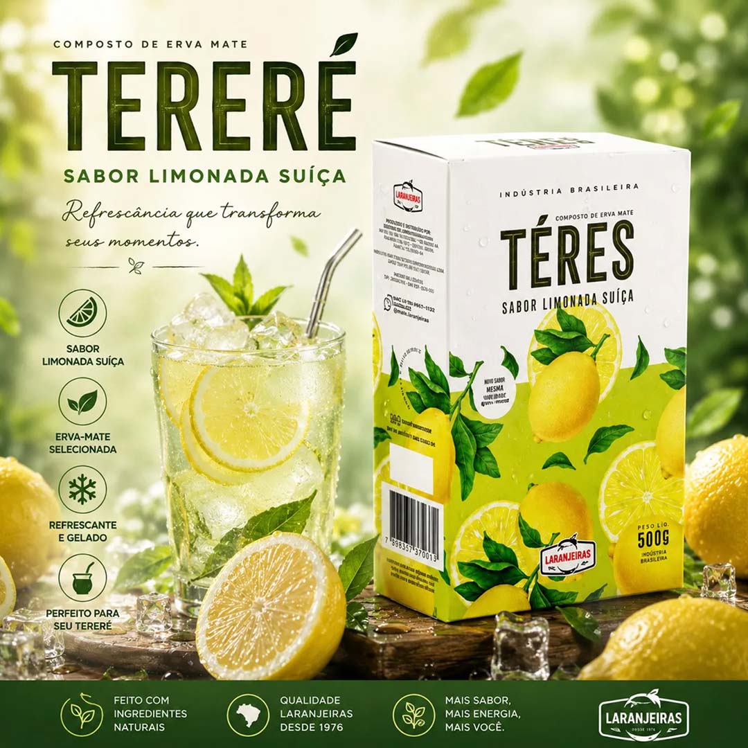 Laranjeiras Tereré Limonade Suíça Yerba Maté Tea 500g (citromos, frissítő, tereréhez) - Image 3