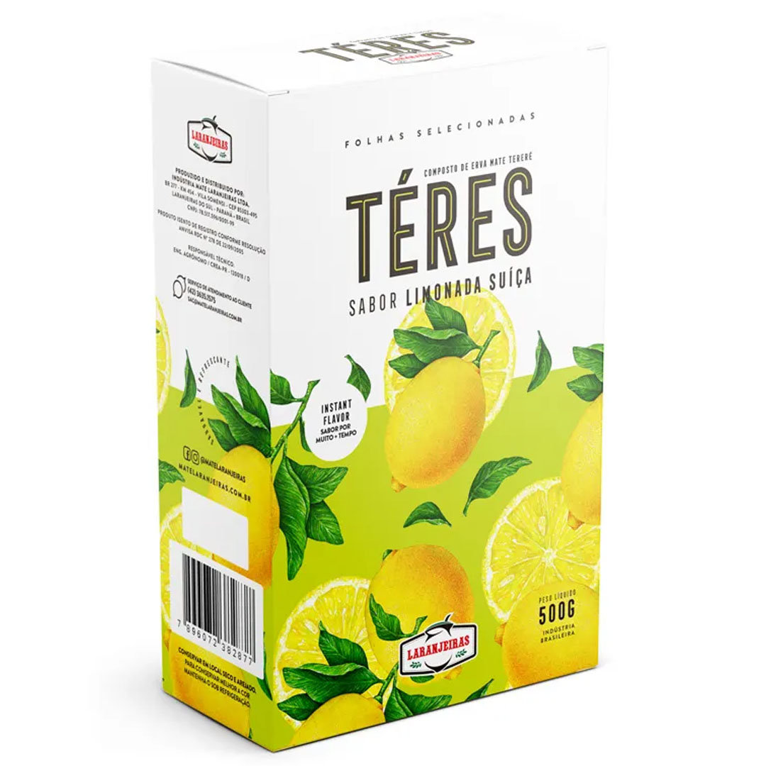 Laranjeiras Tereré Limonade Suíça Yerba Maté Tea 500g (citromos, frissítő, tereréhez)