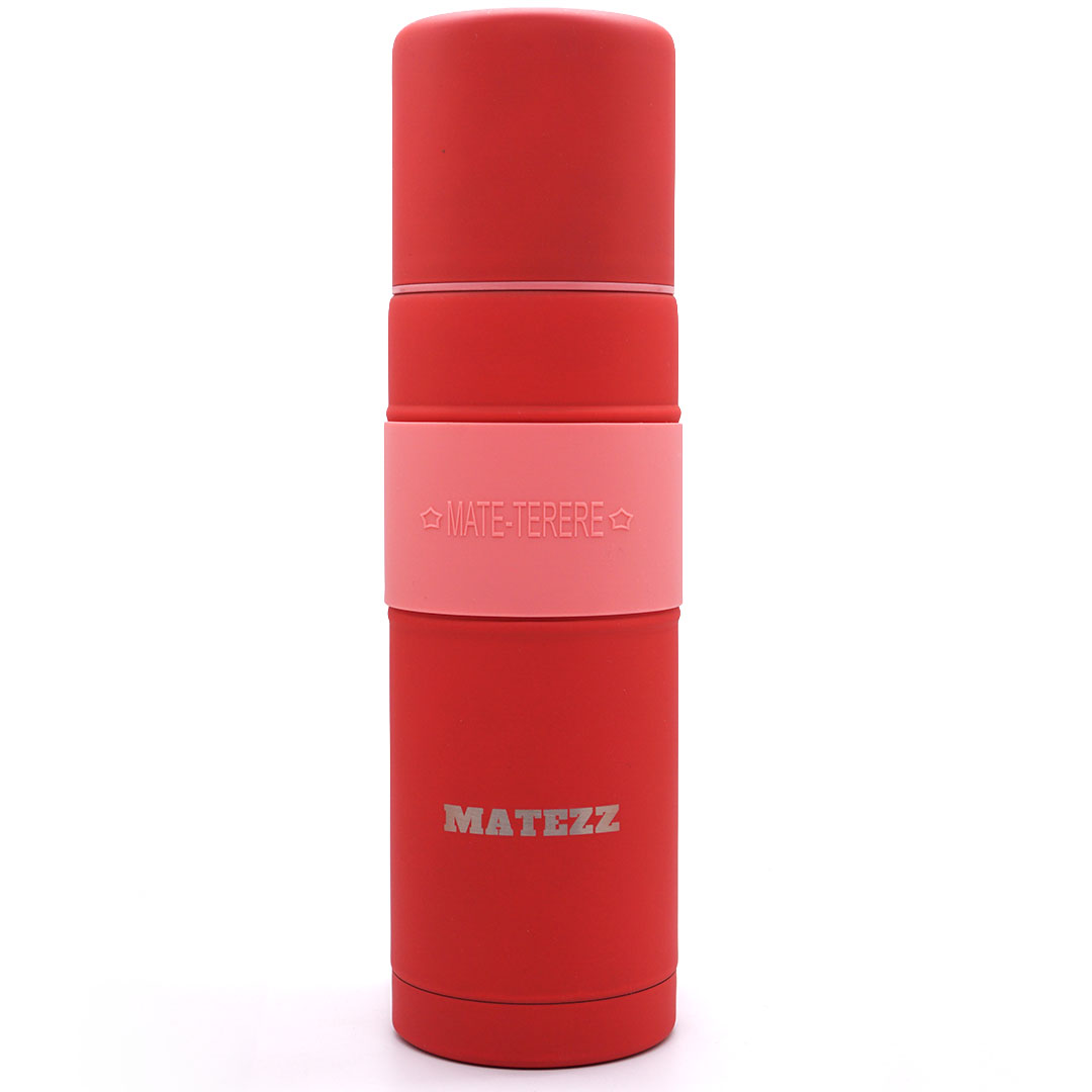 Matézz Termosz (Piros) – Tök, bombilla és termosz egyben (750 ml)