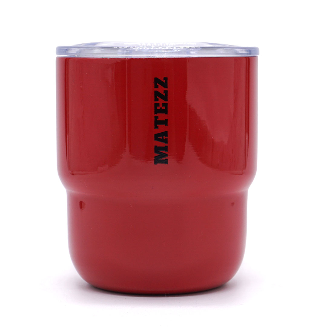 Rozsdamentes acél maté fedővel – Borvörös (200 ml)