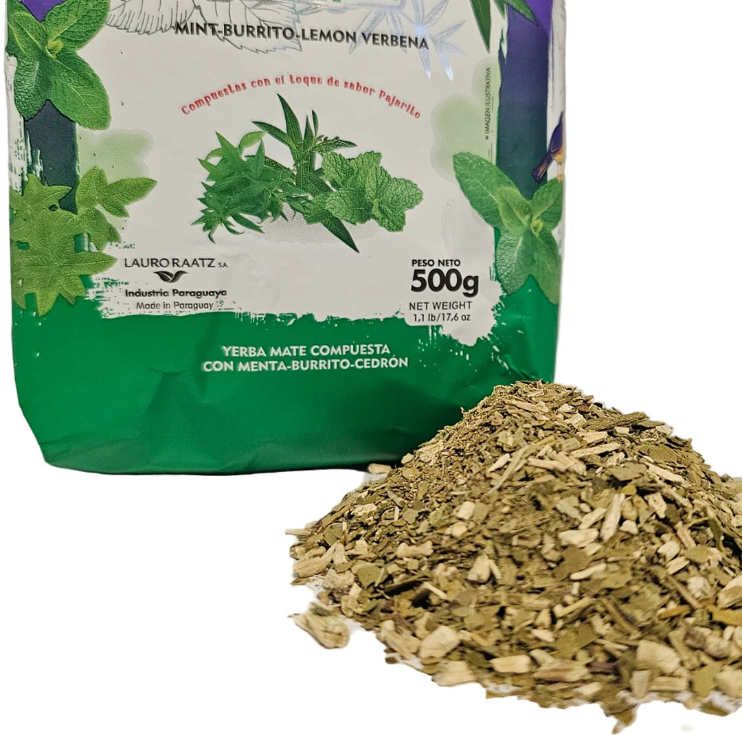 Pajarito Hierbas Serranas Yerba Maté Tea 500g (gyógynövényes, frissítő, paraguayi) - Image 2