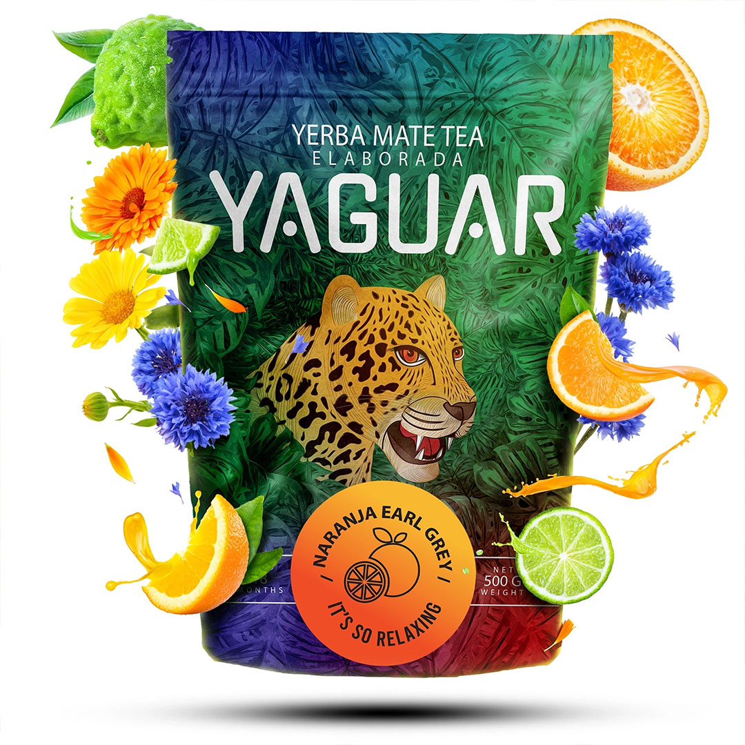 Yaguar Naranja Earl Grey Yerba Maté 500 g - Yerba Maté Teák