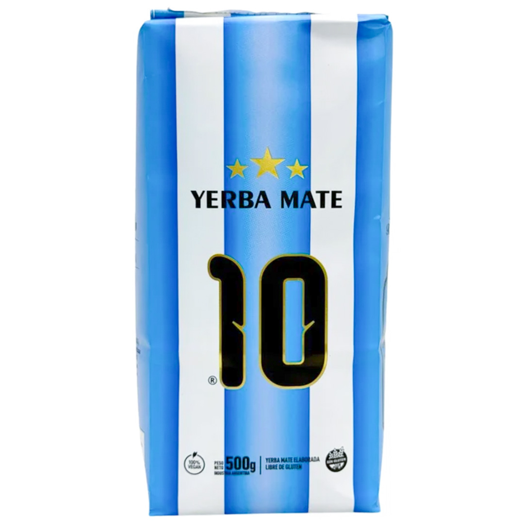 Mate Rojo 10 Argentina Yerba Maté Tea 500g (lágyabb, kiegyensúlyozott, hosszan tartó)